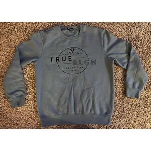 True Religion Mens Crewneck Sweatshirt Blue M‎ Pullover